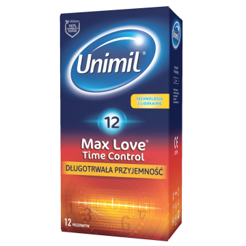 Unimil Max Love Time Control, prezerwatywy, 12 szt.