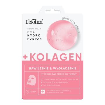 L'Biotica PGA Hydro Fusion+Kolagen, maska do twarzy hydrożelowa,1 szt.