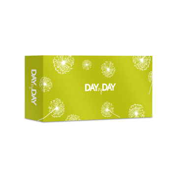 DAY by DAY chusteczki higieniczne, 3-warstwowe, zielone, 90 sztuk