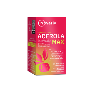 Novativ Acerola Max, tabl.do ssania, 60 szt