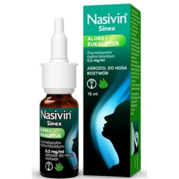 Nasivin Sinex Aloes i Eukaliptus,0,5mg/ml,aer.do nosa, 15 ml