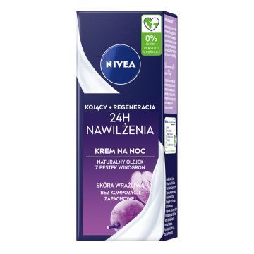 Nivea, krem, n/noc, 24h, kojacy+regenerujacy, 50 ml