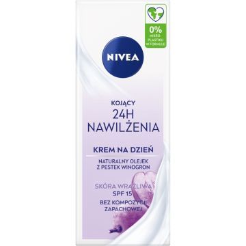 Nivea 24 h Nawilz., krem,kojacy,na dzien,SPF15, 50 ml
