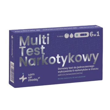 Samsiezbadaj, Multi test do wykrywania 6 narkotyków w moczu, 1 szt.