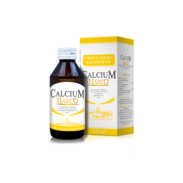 Calcium Hasco, 115,6 mg/5ml, syrop o smaku bananowym, 150 ml