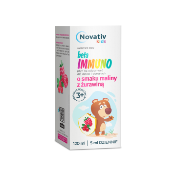 Novativ Kids Beta Immuno, płyn odporność, dla dzieci i dorosłych, 120ml