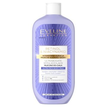 Eveline Retinol&Niacyn., mlecz.,do ciala,ultrabog,wygl,350ml