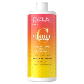 Eveline Vit.C 3xAction, plyn, rozswietl.,micelarny, 500 ml