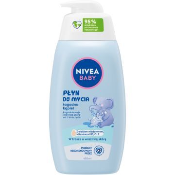Nivea Baby, plyn, do mycia, lagodna kapiel, 450 ml
