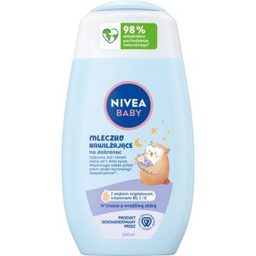 Nivea Baby, mlecz.,nawilzajace,na dobranoc, 200 ml