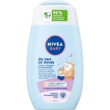Nivea Baby, zel, 2w1,do mycia ciala i wlos,na dobranoc,200ml