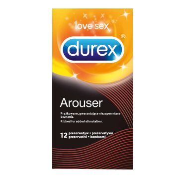 Durex Arouser, prezerwatywy prążkowane, 12 szt.