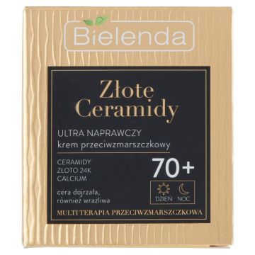 Bielenda Zlote Ceramidy, krem,ultra napraw.,p/zmar.,70+,50ml