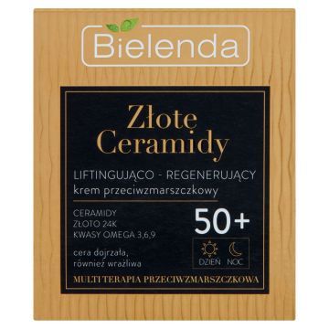 Bielenda Zlote Ceramidy, krem,lift-regen,p/zm.50+,dz/n,50 ml