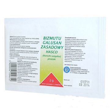 Bizmutu galusan zasadowy Hasco (Dermatol), proszek, 2 g