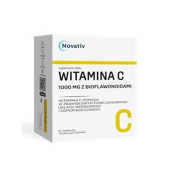 Novativ Witamina C 1000 mg z bioflawonoidami, kaps.,60 szt