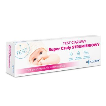 Diather, test ciążowy super czuły, strumieniowy, 1 szt