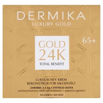 Dermika Lux.Gold 24K, krem,luksus,rekonst.mlod.65+,dz/n,50ml