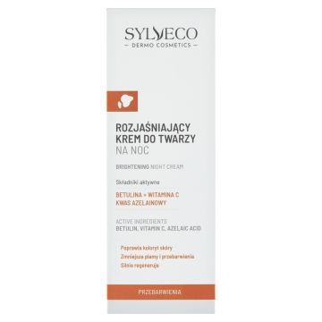 Sylveco, krem rozjaśniający do twarzy na noc, 50 ml
