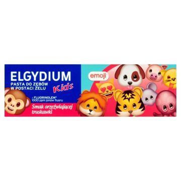 Elgydium Emoji Kids, pasta d/zęb.,orzeźw.trusk.,3-6 lat,50ml