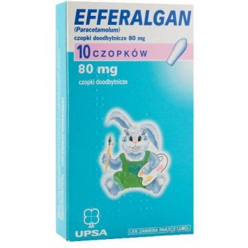 Efferalgan, 80 mg, czopki doodbytnicze, 10 szt.