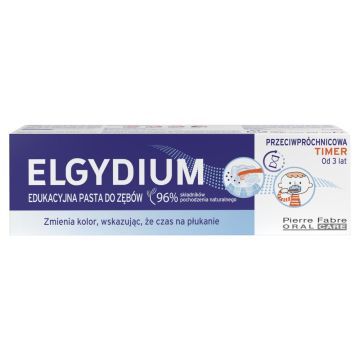Elgydium Timer, pasta d/zęb.,edukacyjna,p/próchn.,50ml