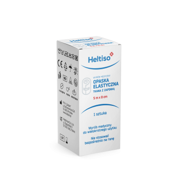 Heltiso, Opaska elastyczna tkana z zapinką 5m x 8cm