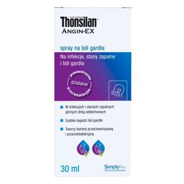 Thonsilan Angin-EX, spray do gardła, 30 ml