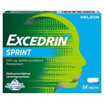 Excedrin Sprint, 500 mg, tabl.powl., 24 szt