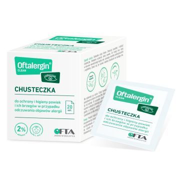 Oftalergin Clean,chust.ochr.hig.powiek.brzeg.odc.alerg,20szt