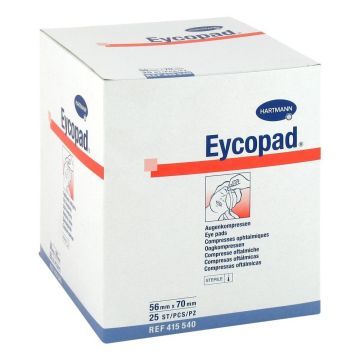Eycopad, kompresy oczne, jałowe, 56 mm x 70 mm, 25 szt.