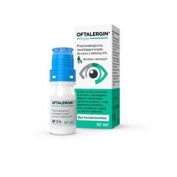 Oftalergin, krople do oczu,p/alergicz,nawilż,ektoina 2%,10ml