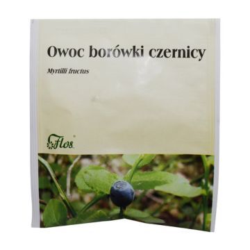 Owoc borówki czernicy, zioło pojedyncze, 25 g (Flos)