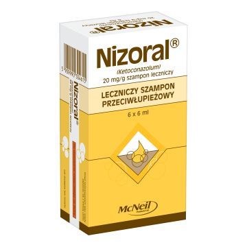 Nizoral, 20 mg/g, szampon leczniczy, saszetki, 6 ml, 6 szt.