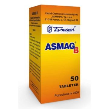 Asmag B, 20 mg+0,25 mg, tabletki, 50 szt.