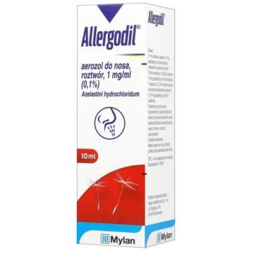 Allergodil, 1 mg/ml (0,1%), aerozol do nosa, 10 ml