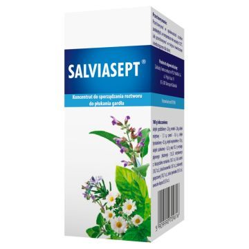 Salviasept, koncentrat do sporządzania roztworu do płukania gardła, 38 ml