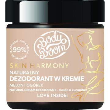 BB BODYBOOM SKIN HARMONY, Naturalny dezodorant w kremie - melon i ogórek, 75g