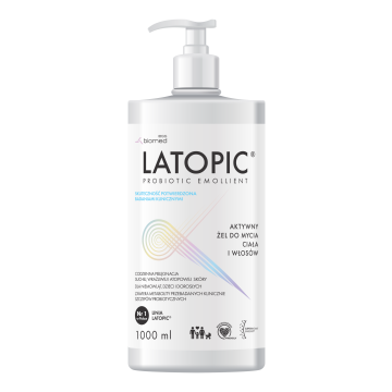 Latopic, aktywny żel do mycia ciała i włosów, 1000 ml