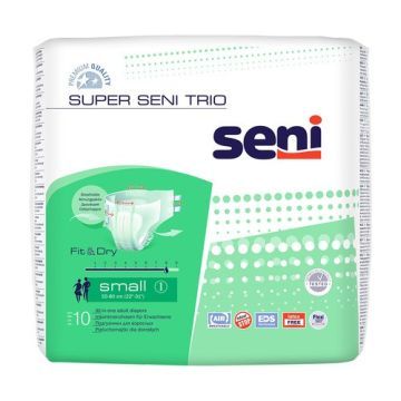 Seni Super Trio, pieluchomajtki dla dorosłych, rozmiar S, 10 szt.