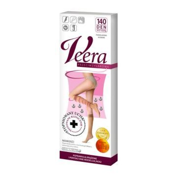 Veera, podkolanówki przeciwżylakowe, 140 DEN, czarne, rozmiar 3/4, 1 klasa ucisku, 1 para