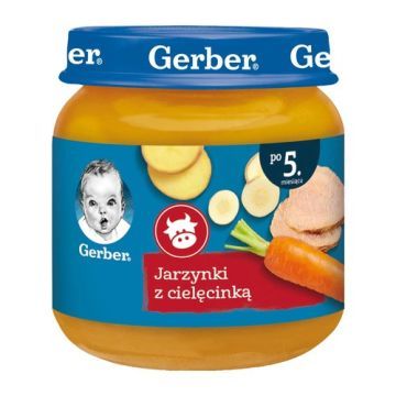 Gerber, jarzynki z cielęcinką, 5 m+, 125 g