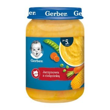 Gerber, jarzynowa z cielęcinką, 5 m+, 190 g