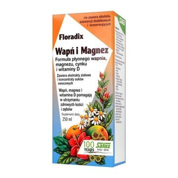 Floradix Wapń i Magnez, płyn, 250 ml