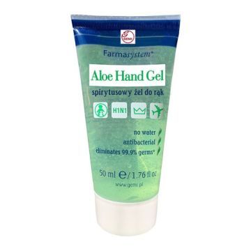 Farmasystem Aloe Hand Gel, żel antybakteryjny do rąk, 50 ml