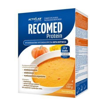 Recomed Protein Krem dyniowy, proszek, saszetki, 100 g, 4 szt.