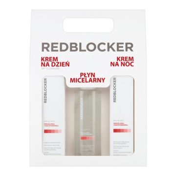 Zestaw Promocyjny RedBlocker, płyn micelarny, 200 ml + krem na dzień, 50 ml + krem na noc, 50 ml