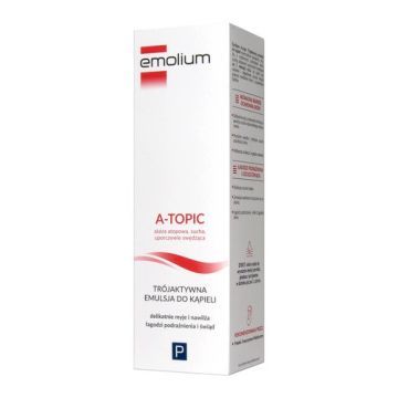 Emolium A-Topic, trójaktywna emulsja do kąpieli, 200 ml