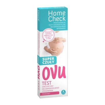 Home Check Ovu, paskowy test owulacyjny, 5 szt.