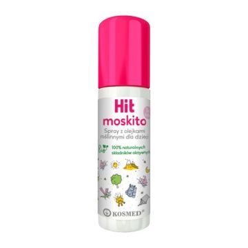 HIT, spray z naturalnymi olejkami roślinnymi dla dzieci, przeciw komarom, kleszczom i meszkom, 100 ml
